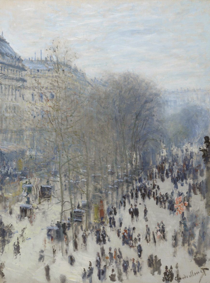 Monet, Boulevard des Capucines, 1873-74, Boulevard des Capucines, oil on canvas, 80.3 x 60.3 cm, Nelson-Atkins Museum of Art, Kansas City