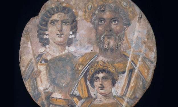 The Severan Tondo, c. 200 C.E., 30.5 cm, tempera on wood (Altes Museum, Staatliche Museen, Berlin)
