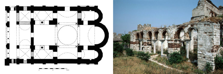 Fatih Camii, plan and view of west façade, 12th century, Enez (Ainos) (plan and photo: © Robert Ousterhout)